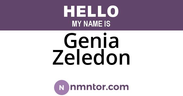 Genia Zeledon