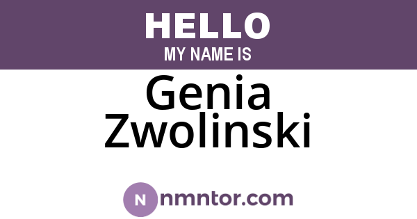 Genia Zwolinski