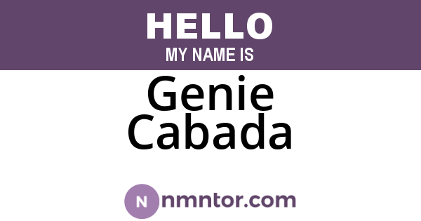 Genie Cabada