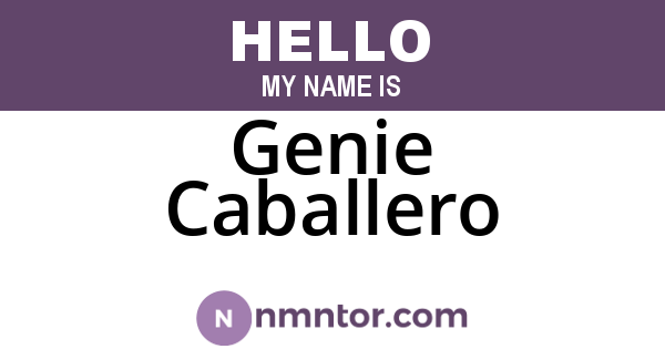 Genie Caballero