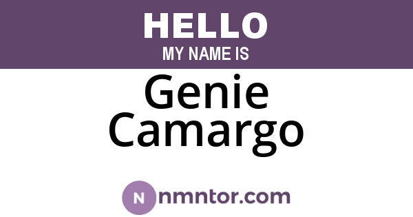 Genie Camargo
