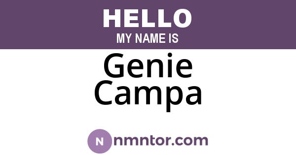Genie Campa