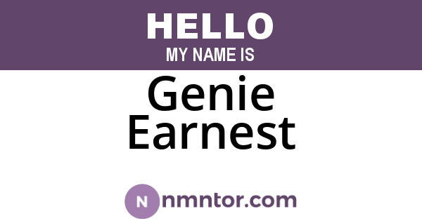 Genie Earnest