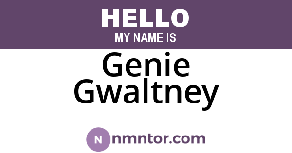Genie Gwaltney
