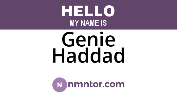 Genie Haddad