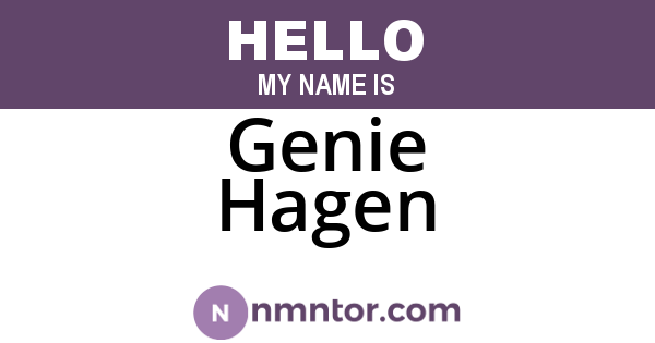 Genie Hagen