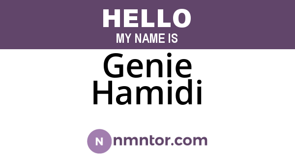 Genie Hamidi