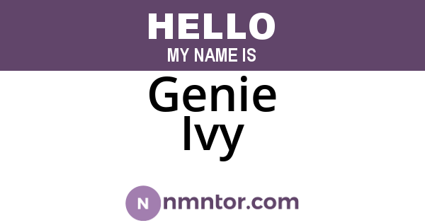 Genie Ivy