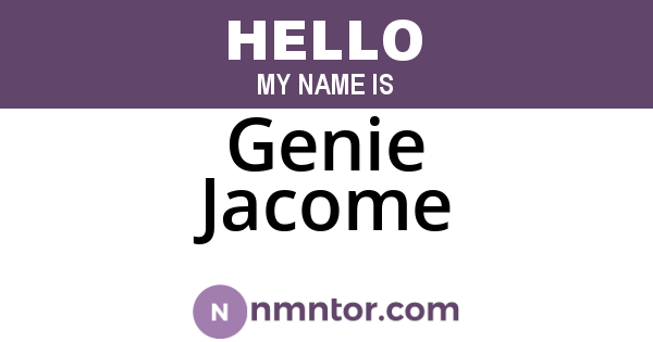 Genie Jacome