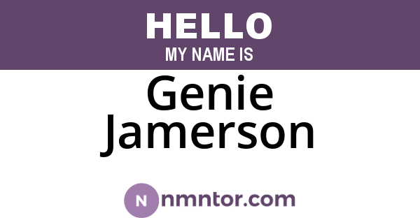 Genie Jamerson