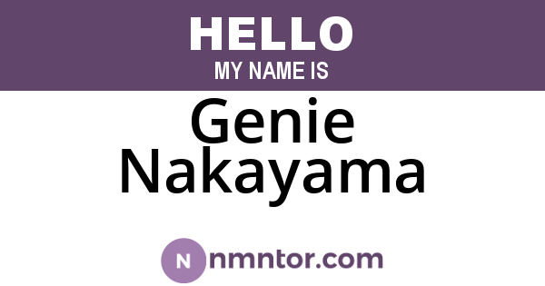 Genie Nakayama