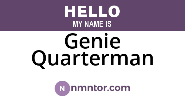 Genie Quarterman