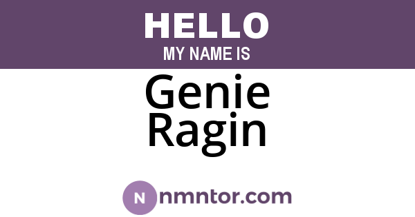 Genie Ragin