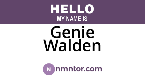 Genie Walden