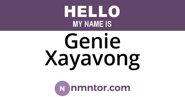 Genie Xayavong