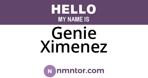 Genie Ximenez