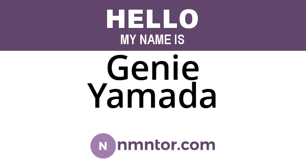 Genie Yamada