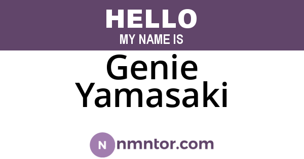 Genie Yamasaki