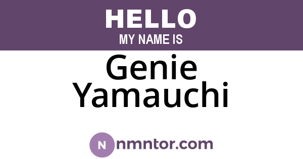 Genie Yamauchi