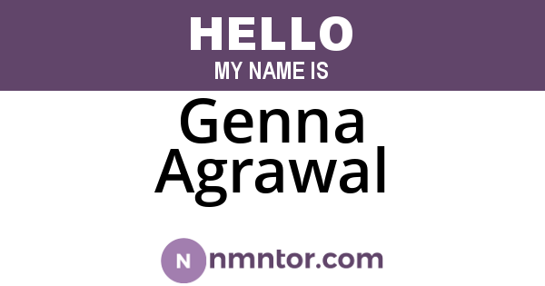 Genna Agrawal
