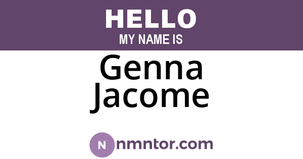 Genna Jacome
