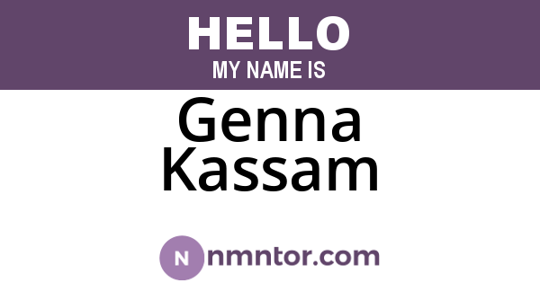 Genna Kassam