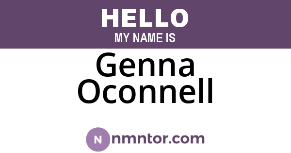 Genna Oconnell