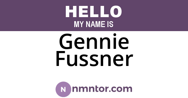 Gennie Fussner
