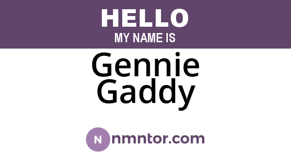 Gennie Gaddy