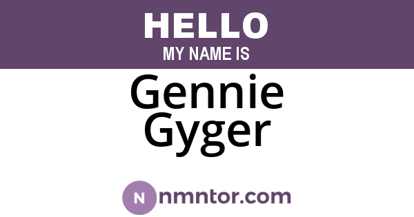 Gennie Gyger
