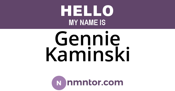 Gennie Kaminski