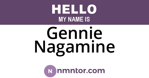 Gennie Nagamine