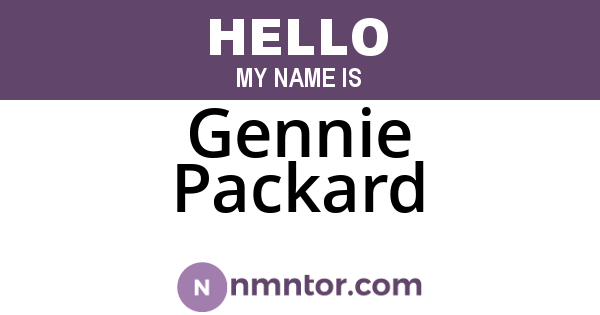 Gennie Packard