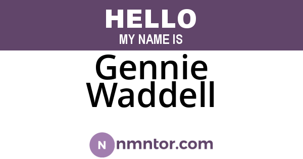 Gennie Waddell