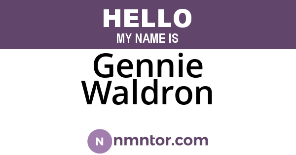 Gennie Waldron