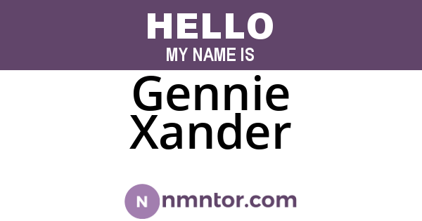 Gennie Xander