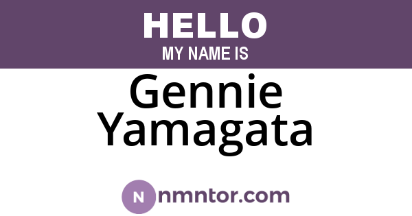 Gennie Yamagata