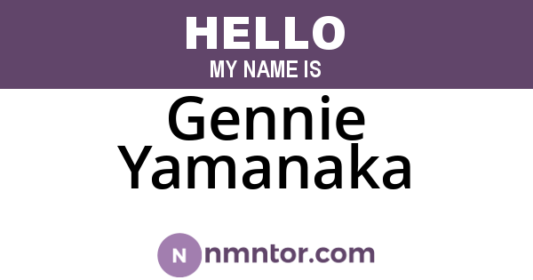Gennie Yamanaka