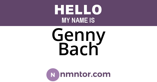 Genny Bach