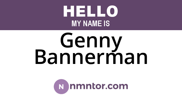 Genny Bannerman