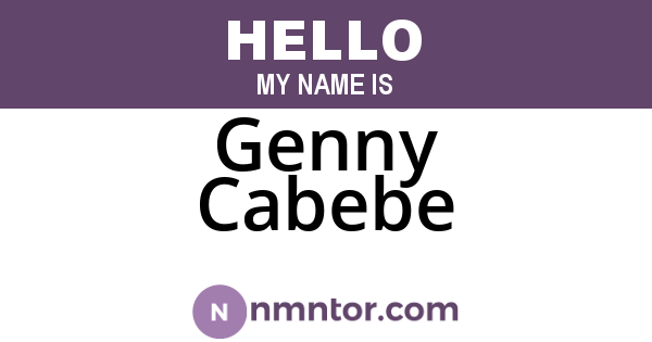 Genny Cabebe