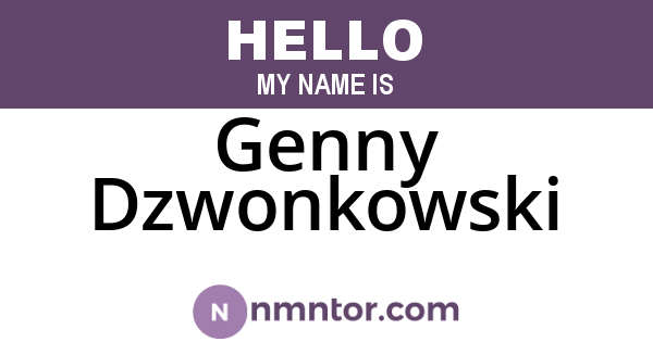 Genny Dzwonkowski