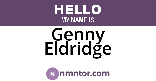 Genny Eldridge