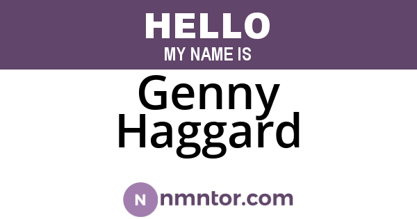 Genny Haggard