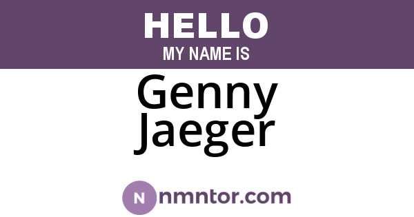 Genny Jaeger