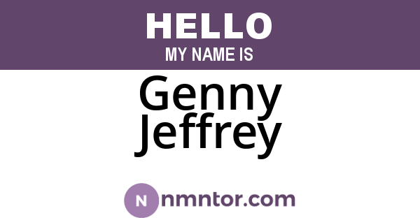 Genny Jeffrey