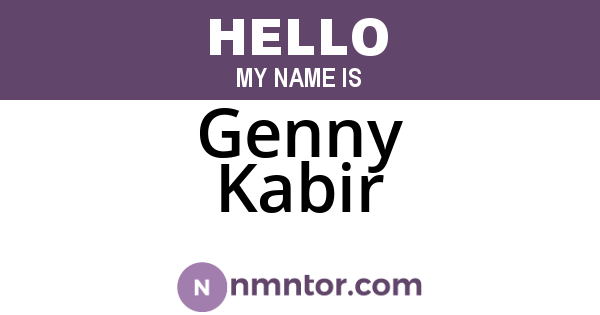 Genny Kabir