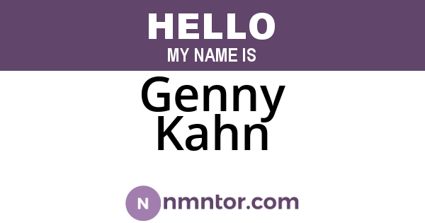 Genny Kahn