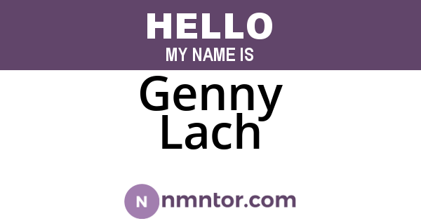 Genny Lach