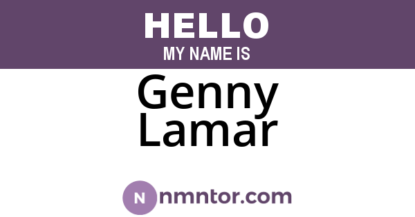 Genny Lamar